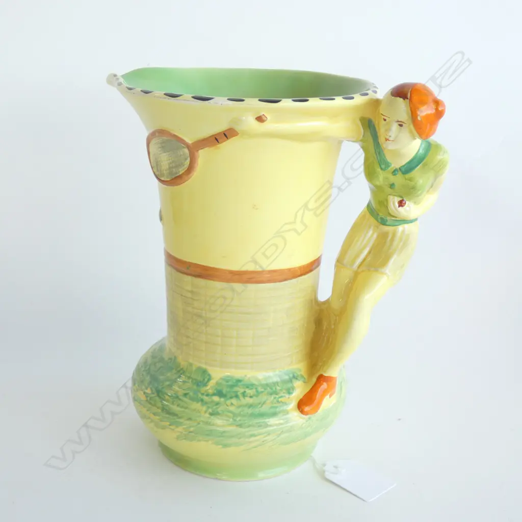 A Burleighware jug with tennis player handle Image 1++
